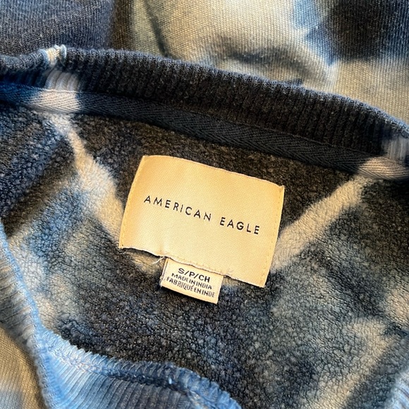 American Eagle blue/white tie dye sweatshirt S - Picture 6 of 9